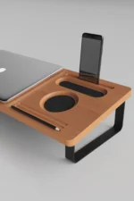 2026 ahşap masa takvimi modeli – ST-01 Notebook Stand Organizer